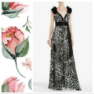 BCBGMaxAzria Silk Monse Cheetah Print Dress Sz 4